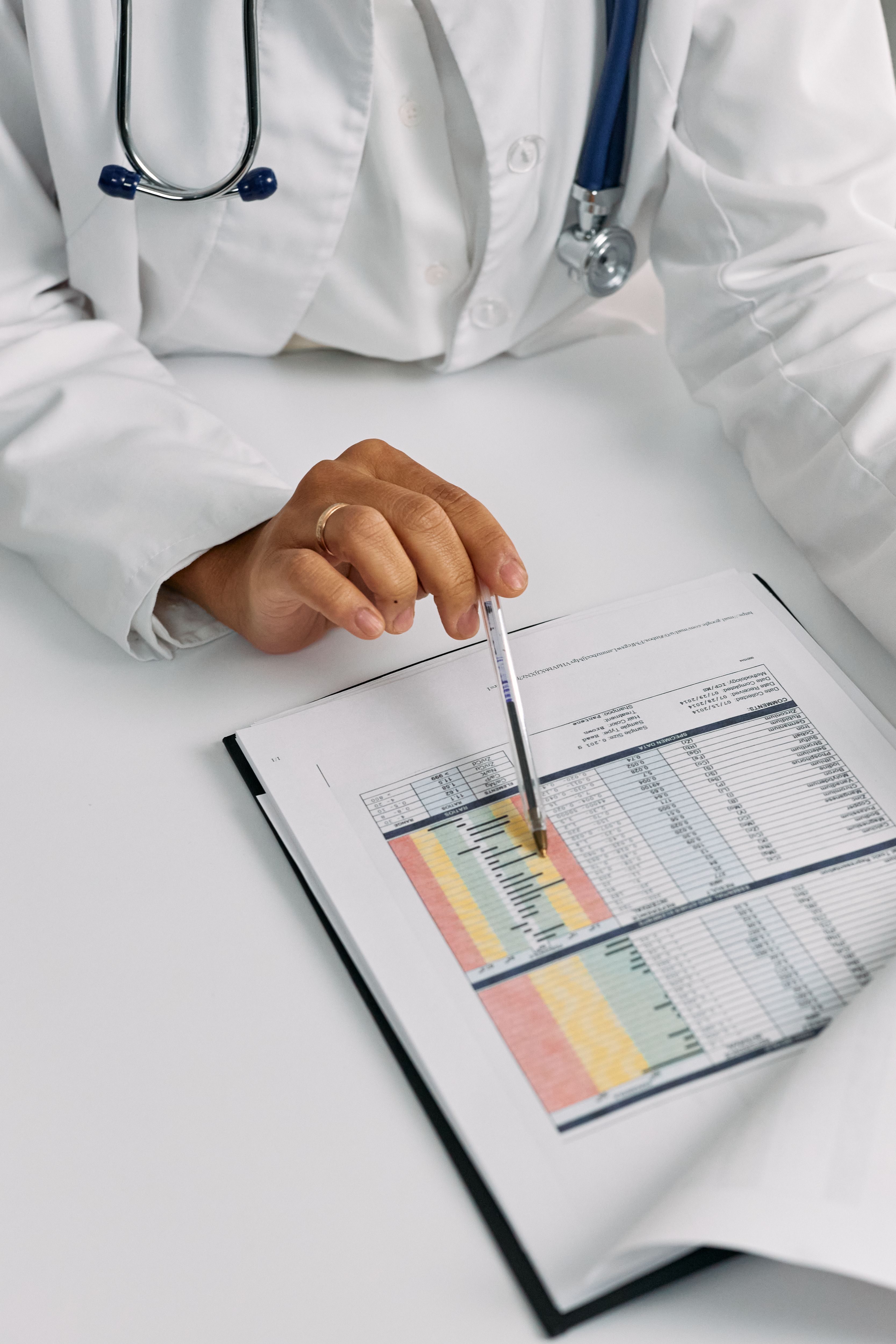 DNA sequencing results on screen
